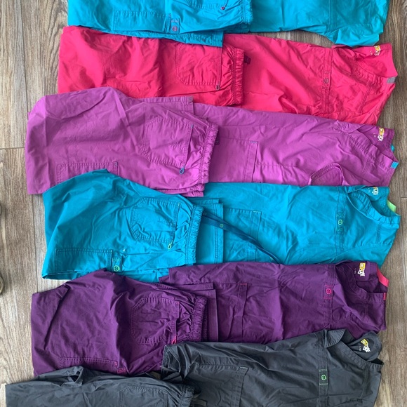 COPY - $15 set. Like new wonder wink scrubs. Orange and lavender sold - Picture 2 of 2